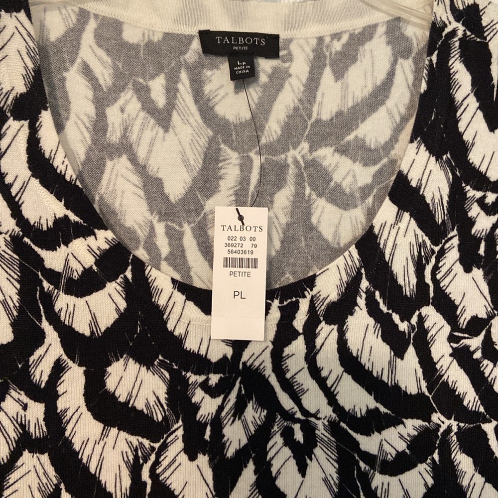 Talbots Feather Pattern Tank - Picture 2 of 4